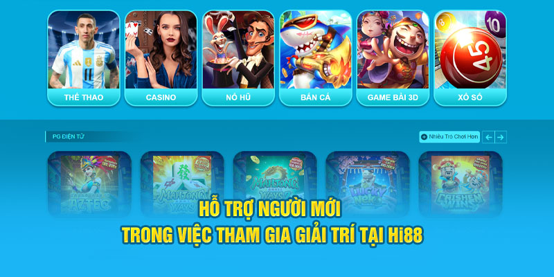 Hỗ trợ người mới trong việc tham gia giải trí tại Hi88